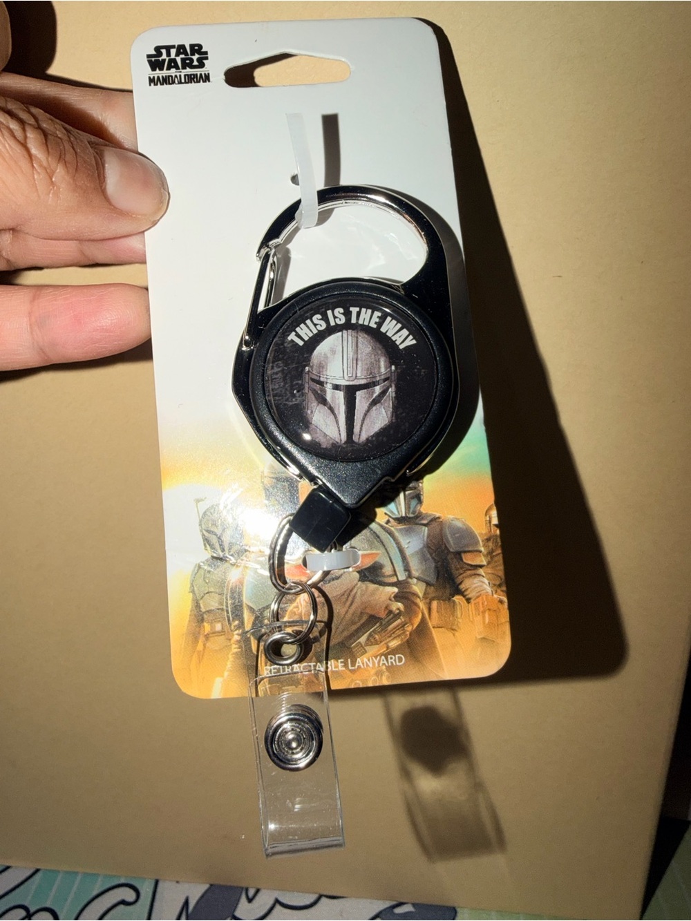 🖤Star Wars The Mandalorian Black Retractable Badge Reel - "This Is The Way"